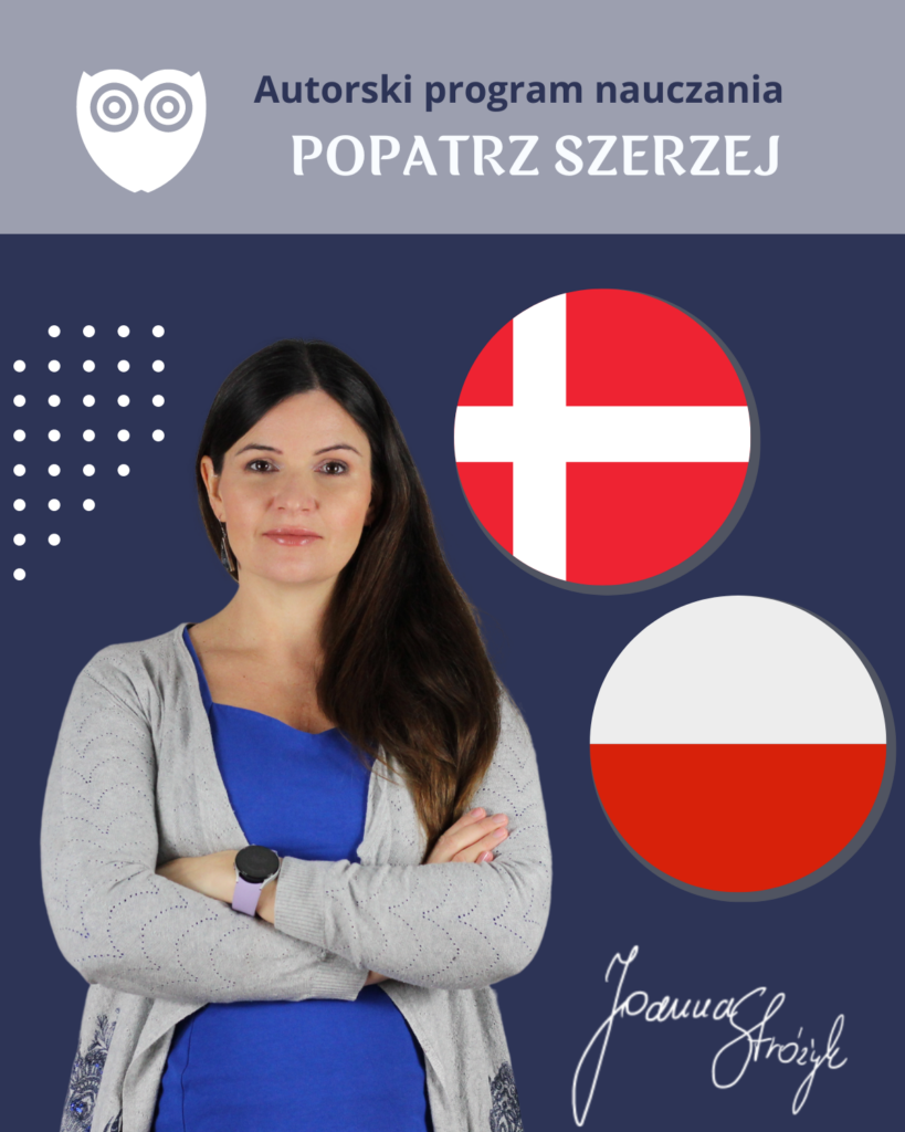 Szkoła Podstawa Popatrz Szerzej w Komornikach - Dyrektor Joanna Stróżyk prezentuje autorski program nauczania.